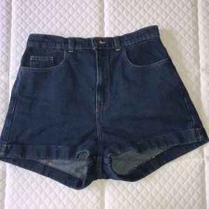 ~American Apparel Highwaisted Denim Shorts~